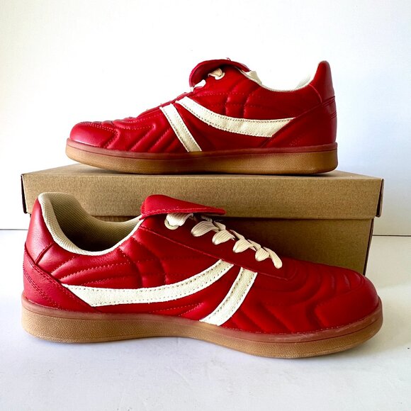NEW Steve Madden Madrid Red Sneakers, Madrid, Size 8.5 - Picture 4 of 14